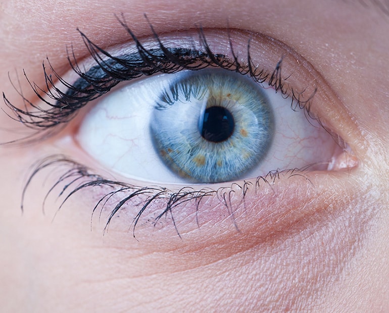 Close up of blue eye