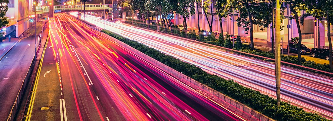 Motorway at night