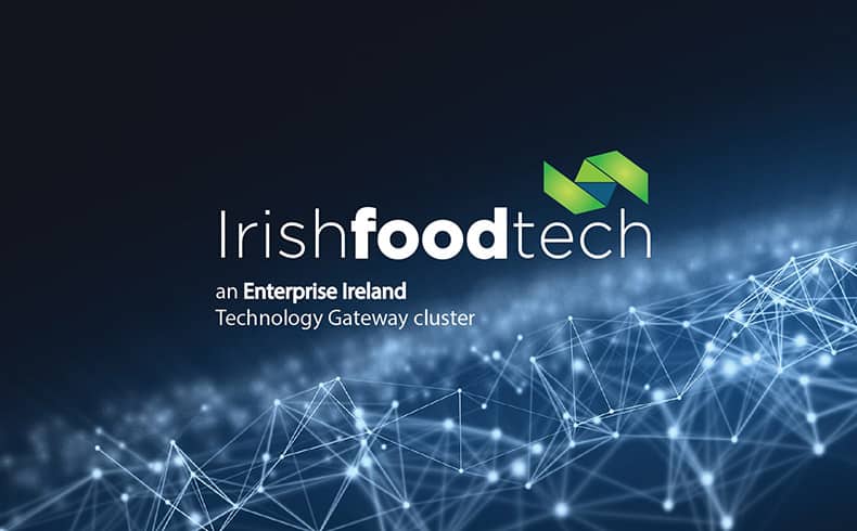 Irish Food Tech logo on dark blue background