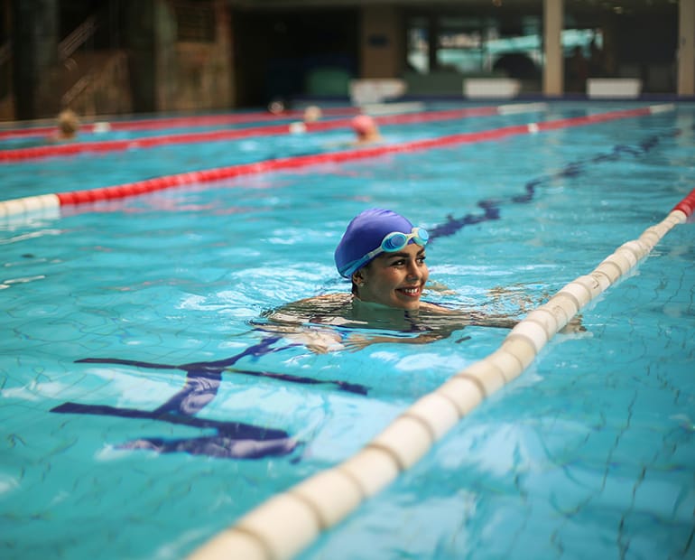 Swimmer in swimming pool 