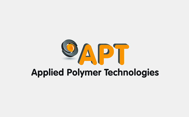 APT logo. APT displayed in yellow capital letters with Applied Polymer Technologies in black text underneath.
