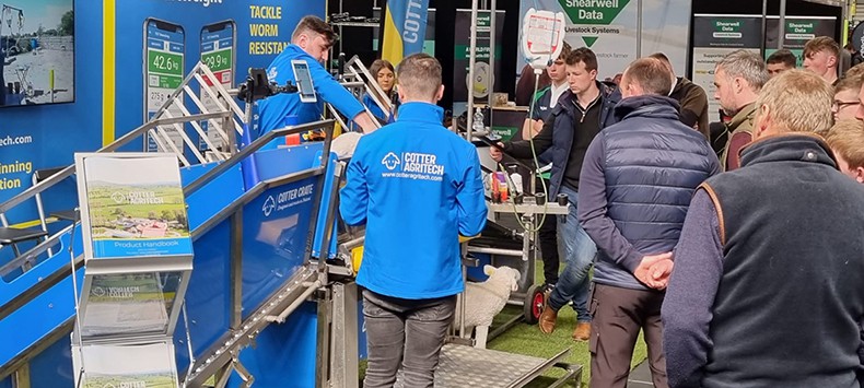 Demonstration by Cotter Crate Founders to group of farmers at the Lamma Agri Show.  