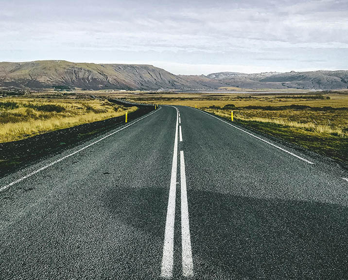 Road with mountains in the distance
