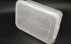 Plastic container with Ross logo