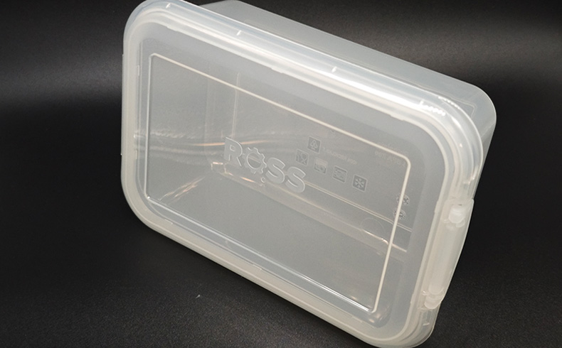 Plastic container with Ross logo