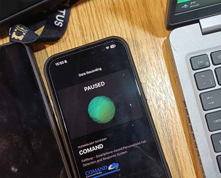 Image of mobile phone on desk